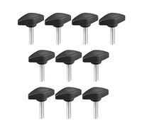 uxcell Clamping Handle Screw Knobs Handle M6 x 30mm Threaded T-Shape 10pcs