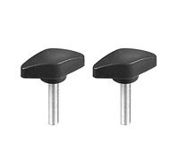 uxcell Clamping Handle Screw Knobs Handle M6 x 30mm Threaded T-Shape 2pcs