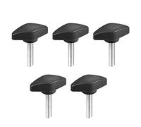 uxcell Clamping Handle Screw Knobs Handle M6 x 30mm Threaded T-Shape 5pcs