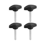 uxcell Clamping Handle Screw Knobs Handle M6 x 35mm Threaded T-Shape 4pcs