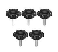 uxcell Clamping Handle Screw Knobs Handle Star Knob M4 x 16mm Male Thread 5pcs