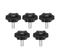 uxcell Clamping Handle Screw Knobs Handle Star Knob M6 x 16mm Male Thread 5pcs