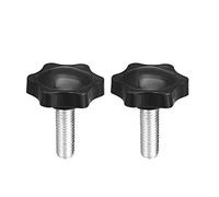 uxcell Clamping Screw Knob, 38mm Dia Plum Hex Shaped Grips Star Knob M8 x 20mm Male Thread, 2pcs