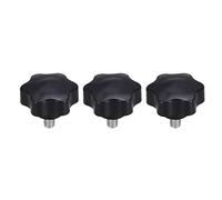 uxcell Clamping Screw Knob, 47mm Dia Plum Hex Shaped Grips Star Knob M10 x 16mm Male Thread, 3pcs