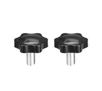 uxcell Clamping Screw Knob, 48mm Dia Plum Hex Shaped Grips Star Knob M10 x 25mm Male Thread, 2pcs