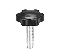 uxcell Clamping Screw Knob, 48mm Dia Plum Hex Shaped Grips Star Knob M10 x 40mm Male Thread