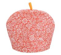 uxcell Cotton Tea Cozy, Vintage Floral Teapot Cover, 11x9" Insulated Handmade Tea Cozy Covers for Teapot Keeps Warm Dust Multi-Color for Tea Sets Home Kitchen Decor, Red Flowers Leaves