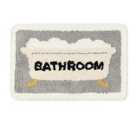 Uxcell Cute Colorful Bath Mat, Stylish Funny Bathroom Rug with Lovely Words, Fluffy Rug Machine Washable Multi-1 40 x 60 cm