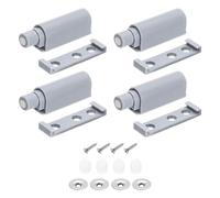 uxcell D3 Magnetic Push Latches, 4Pcs Push to Open Door Latch, Magnetic Touch Latches for Wardrobe, Door, Cupboard Drawers, Grey