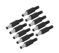 uxcell DC Male Connector 5.5mm x 2.1mm x 14mm Power Cable Jack Adapter Coupler Black 10Pcs