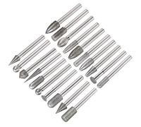 uxcell Diamond Burrs Set Grinding Drill Bits for Carving Rotary Tool 1/4-Inch Shank 6mm 8mm 10mm 150 Grit 20 Pcs