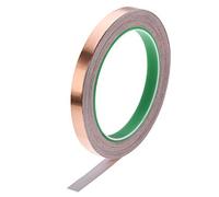 uxcell Double Sided Conductive Tape Slug Repellent Copper Foil Tape Adhesive 10mm x 20m/21.8yards Length for Guitar, EMI Shielding Crafts, Electrical Repairs, Stained Glass