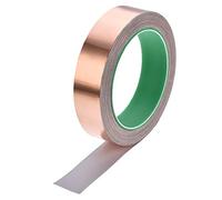 uxcell Double Sided Conductive Tape Slug Repellent Copper Foil Tape Adhesive 25mm x 20m/21.8yards Length for Guitar, EMI Shielding Crafts, Electrical Repairs, Stained Glass