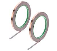 uxcell Double Sided Conductive Tape Slug Repellent Copper Foil Tape Adhesive 6mm x 20m/21.8yards Length for Guitar, EMI Shielding Crafts, Electrical Repairs, Stained Glass 2 Roll