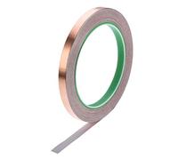 uxcell Double Sided Conductive Tape Slug Repellent Copper Foil Tape Adhesive 8mm x 20m/21.8yards Length for Guitar, EMI Shielding Crafts, Electrical Repairs, Stained Glass