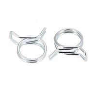 uxcell Double Wire Spring Hose Clamp 23mm Inner Dia Fit 23.5-25.5mm OD Hose Fuel Line Silicone Tube Spring Clips Zinc Plated 10Pcs