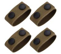 Uxcell Duty Belt, 4Pcs - Fabric Belt Keepers with Double Snaps, Nylon Wide Belt Loop Accessories for Security Guard Equipment (Khaki)