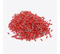 Uxcell E0508 Wire Crimp Insulated Ferrule Pin Cord Terminal AWG22 with 1000 Piece, Red