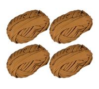 uxcell Elastic Fabric Cloth Yarn, 14.11oz/ 400g T Shirt Crochet Yarns for DIY Bag Carpet Cushion 4 Rolls, Caramel