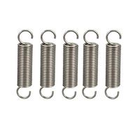 uxcell Extended Tension Spring Wire Diameter 0.047", OD 0.39", Free Length 1.97" Stainless Steel Small Dual Hook Tension Spring 5pcs