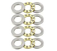 uxcell F10-18M Thrust Ball Bearings 10mm x 18mm x 5.5mm Chrome Steel Single Direction 4pcs