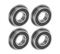 Uxcell F623-2RS Flanged Ball Bearing 3x10x4mm Double Sealed Chrome Steel Flange Bearings, 20pcs