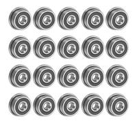 uxcell F623-2RS Flanged Ball Bearing 3x10x4mm Double Sealed Chrome Steel Flange Bearings, 20pcs