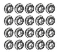 Uxcell F623-2RS Flanged Ball Bearing 3x10x4mm Double Sealed Chrome Steel Flange Bearings, 20pcs
