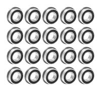 Uxcell F623-2RS Flanged Ball Bearing 3x10x4mm Double Sealed Chrome Steel Flange Bearings, 20pcs