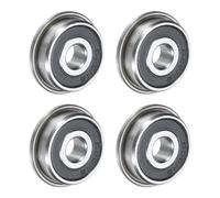 uxcell F626-2RS Flanged Ball Bearing 6x19x6mm Double Sealed Chrome Steel Flange Bearings, 4pcs