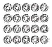 uxcell F683ZZ Flanged Ball Bearing 3x7x3mm Double Shielded Chrome Steel Flange Bearings, 20pcs
