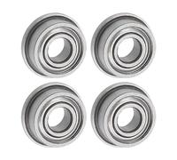 uxcell F683ZZ Flanged Ball Bearing 3x7x3mm Double Shielded Chrome Steel Flange Bearings, 4pcs