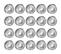 uxcell F685ZZ Flanged Ball Bearing 5x11x5mm Double Shielded Chrome Steel Flange Bearings, 20pcs
