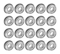 uxcell F686ZZ Flanged Ball Bearing 6x13x5mm Double Shielded Chrome Steel Flange Bearings, 20pcs