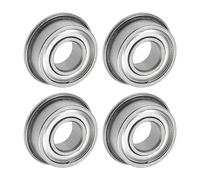 uxcell F686ZZ Flanged Ball Bearing 6x13x5mm Double Shielded Chrome Steel Flange Bearings, 4pcs