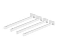 uxcell Floating Shelf Brackets, 4pcs 16"(400mm) Industrial Metal Brackets for Shelves Wall Mounted Shelf Supports, White