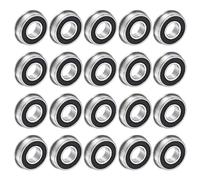 uxcell FR8-2RS Flanged Ball Bearing 1/2 x 1-1/8 x 5/16 inch Double Sealed Chrome Steel Flange Bearings, 20pcs