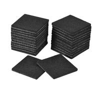 uxcell Furniture Pads, 24Pcs 2.4'' - Square Self Adhesive Felt Furniture Pads, Floor Protectors for Furniture Feet Chairs Legs Hardwood Floors (Black)