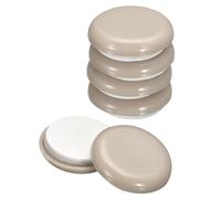 uxcell Furniture Sliders, 24Pcs 1 1/4" - Plastic Self-adhesive Round Sliding Pads, Chair Glides for Carpeted Tile Vinyl Hardwood Floors (Grey)