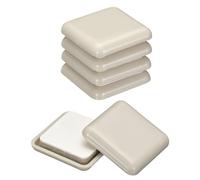 uxcell Furniture Sliders, 24Pcs 1 1/6" - Plastic Self-adhesive Square Sliding Pads, Chair Glides for Carpeted Tile Vinyl Hardwood Floors (Grey)