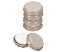 uxcell Furniture Sliders, 24Pcs 1" - Plastic Self-adhesive Round Sliding Pads, Chair Glides for Carpeted Tile Vinyl Hardwood Floors (Grey)