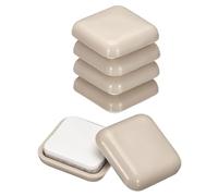 uxcell Furniture Sliders, 24Pcs 1" - Plastic Self-adhesive Square Sliding Pads, Chair Glides for Carpeted Tile Vinyl Hardwood Floors (Grey)