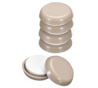 uxcell Furniture Sliders, 24Pcs 7/8" - Plastic Self-adhesive Round Sliding Pads, Chair Glides for Carpeted Tile Vinyl Hardwood Floors (Grey)