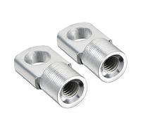 uxcell Gas Spring End Fitting M6 Female Thread 8mm Hole Dia A3 Steel Silver Tone 2pcs