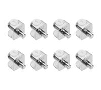 uxcell Glass Shelf Bracket Pegs, 12Pcs Zinc Alloy Adjustable Glass Clamps with Pin Wall Mounted Shelf Holders Supports for 4-8mm Tempered Glass