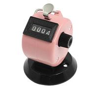 uxcell Golf Pitch 4 Digit Number Clicker Hand Held Tally Counter Black Pink