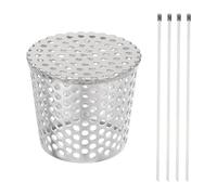 uxcell Gutter Downspout Guard Filter, 3.5 Inch Wide 304 Stainless Steel Gutter Downspout Mesh Screen with Cable Ties for Conical Exhaust Pipe Roof Vent Cover Strainer