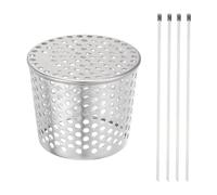 uxcell Gutter Downspout Guard Filter, 3.9 Inch Wide 304 Stainless Steel Gutter Downspout Mesh Screen with Cable Ties for Conical Exhaust Pipe Roof Vent Cover Strainer