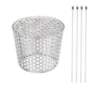 uxcell Gutter Downspout Guard Filter, 4.3 Inch Wide 304 Stainless Steel Gutter Downspout Mesh Screen with Cable Ties for Conical Exhaust Pipe Roof Vent Cover Strainer
