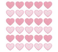 uxcell Heart Shaped Iron on Patches Embroidered Heart Patch Iron On Transfer Patches for Clothing Repair Backpack Shoes Decoration Pink 30PCS 1.57"x1.37"